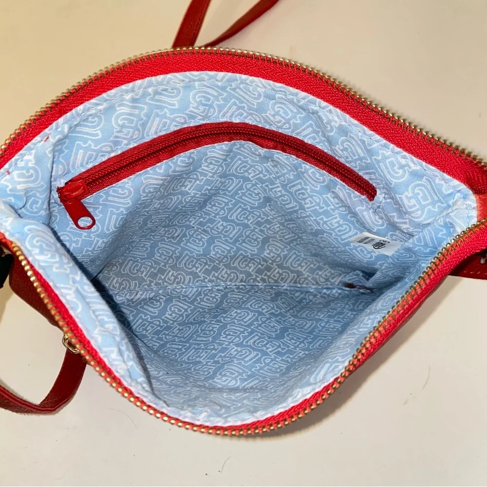 Red St Louis Cardinals MLB Crossbody Purse Bag Detachable Strap Gold Hardware - Picture 10 of 13